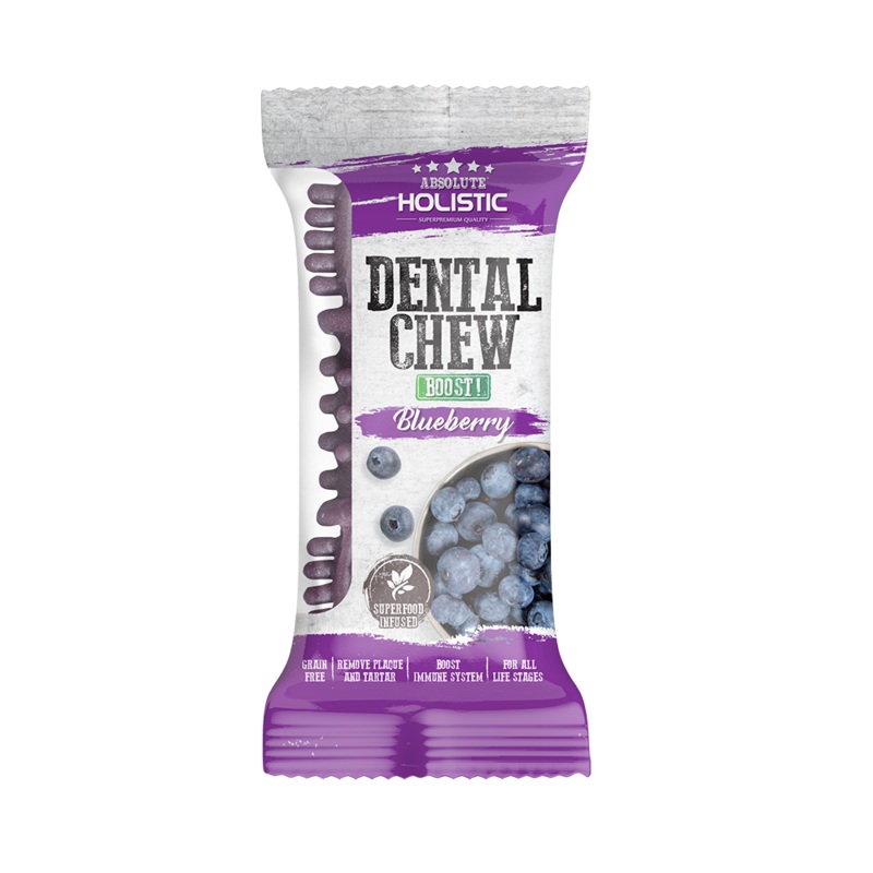 Absolute Holistic Dog Boost Dental Chew Blueberry 25g (4)