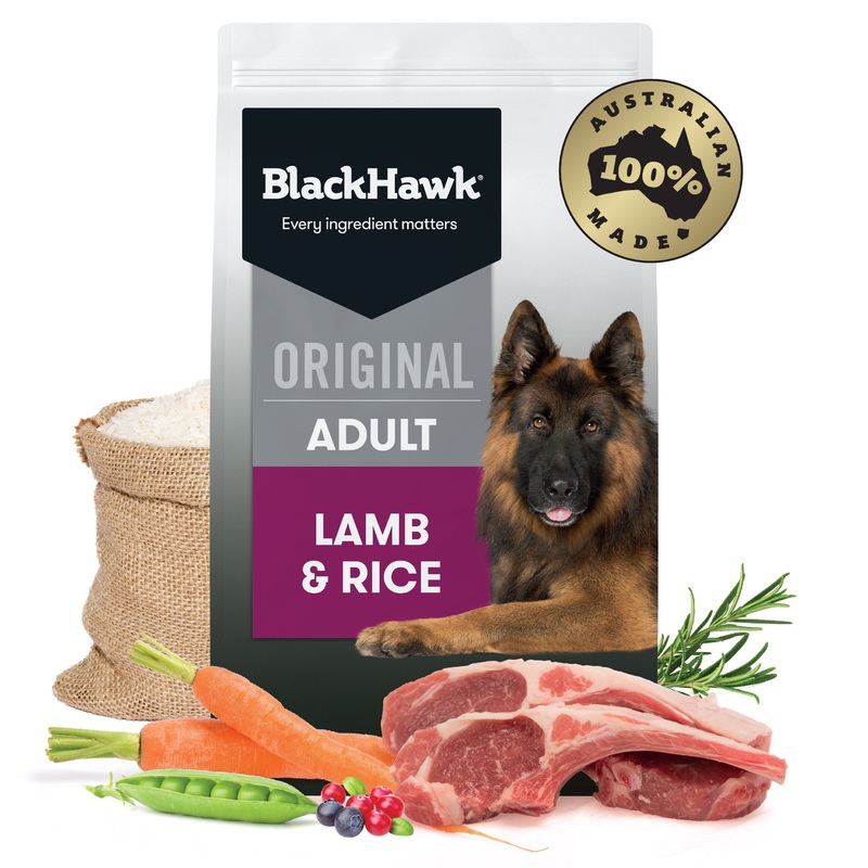 Black Hawk Original Lamb and Rice Dry Dog Food 10kg ^._.^