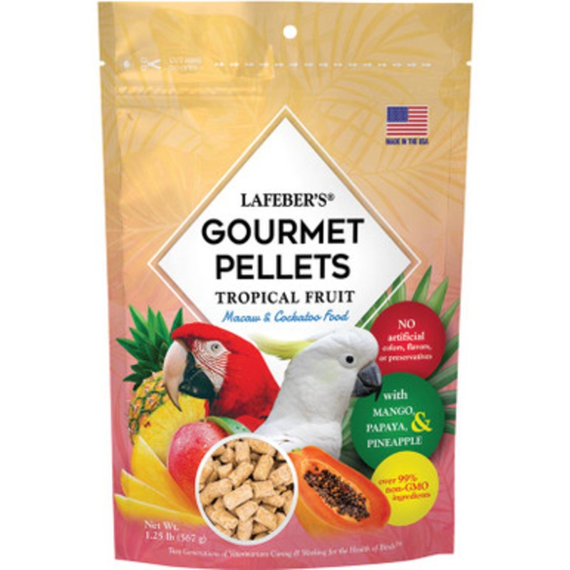 Lafeber Company Macaw & Cockatoo Tropical Fruit Gourmet Bird Pellets – 1.25 lb