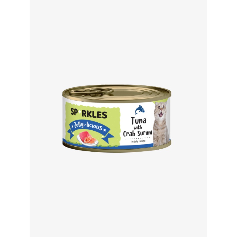 Sparkles Jelly-licious Tuna with Crab Surimi Canned Wet Cat Food 80g