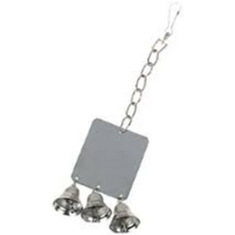 TOYS FOR PARROTS MIRROR + 3 BELLS