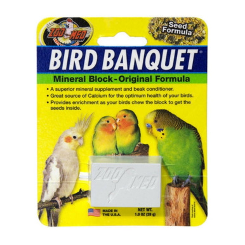 Zoo Med Bird Banquet Original Seed Formula Mineral Block