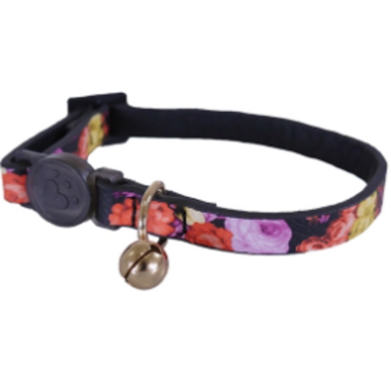 DESIGNER FLORAL PRINT CAT COLLAR