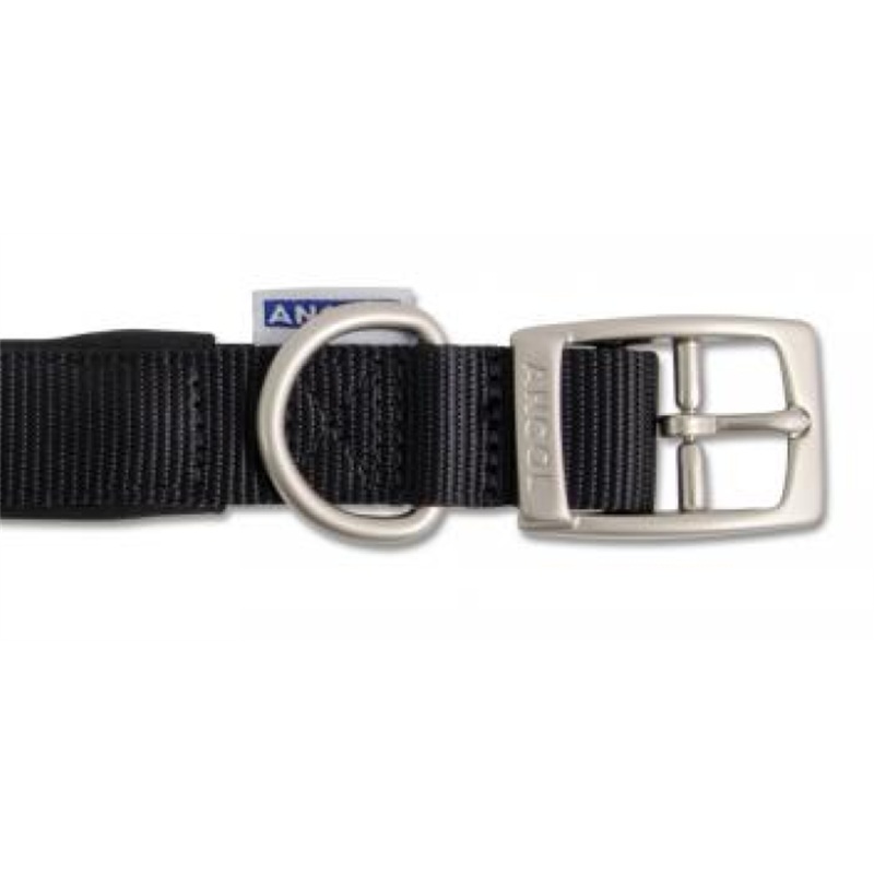Black nylon Collar No 5 39cm-48cm