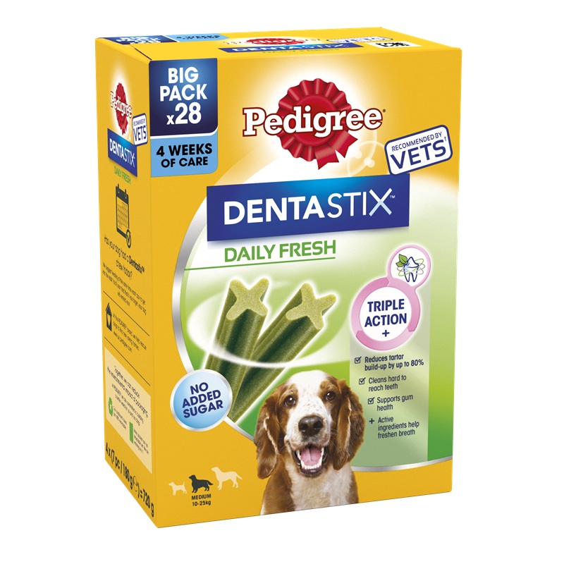 PEDIGREE Dentastix Fresh Daily Dental Chews Medium Dog 28 Sticks