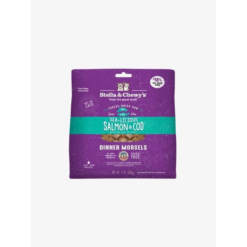 Stella & Chewys Freeze Dried Raw Dinner Morsels  Sea-licious Salmon & Cod 8oz