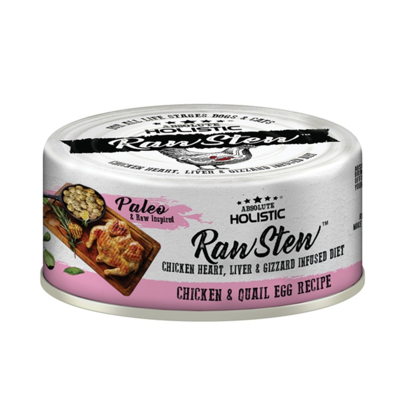 Absolute Holistic Dog & Cat Raw Stew Chicken Organs – Chicken & Quail Egg 80g