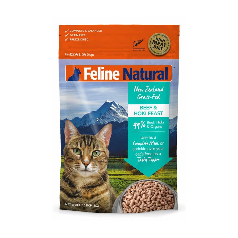 Feline Natural Beef and Hoki Feast Freeze Dried Cat Food 320g