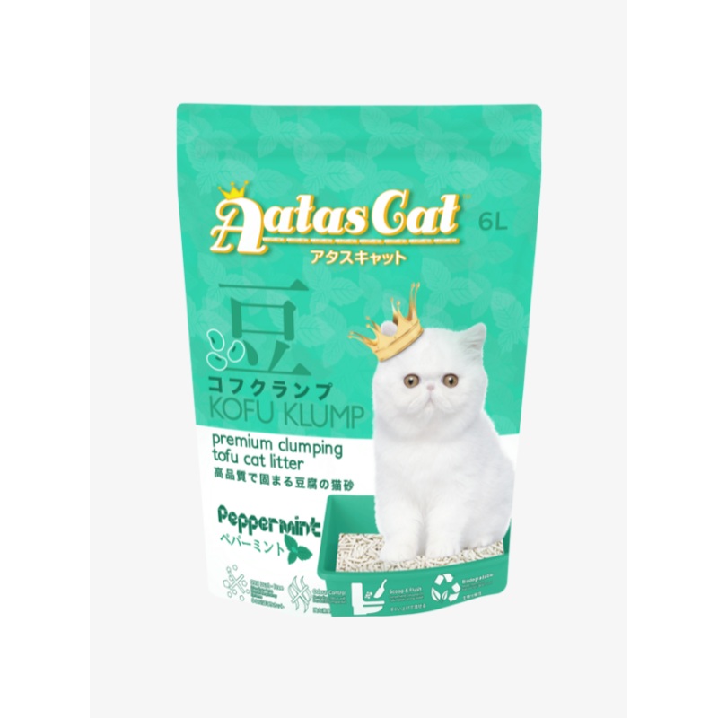 Aatas Cat Kofu Klump Tofu Cat Litter Peppermint 6L