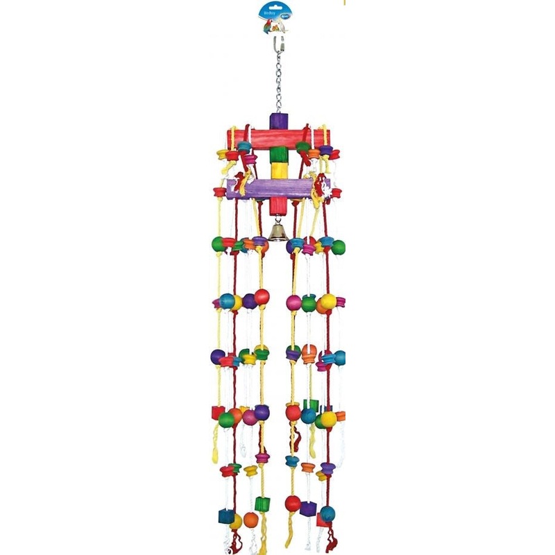 PARROT TOY WOODEN CUBES HARLEKIN