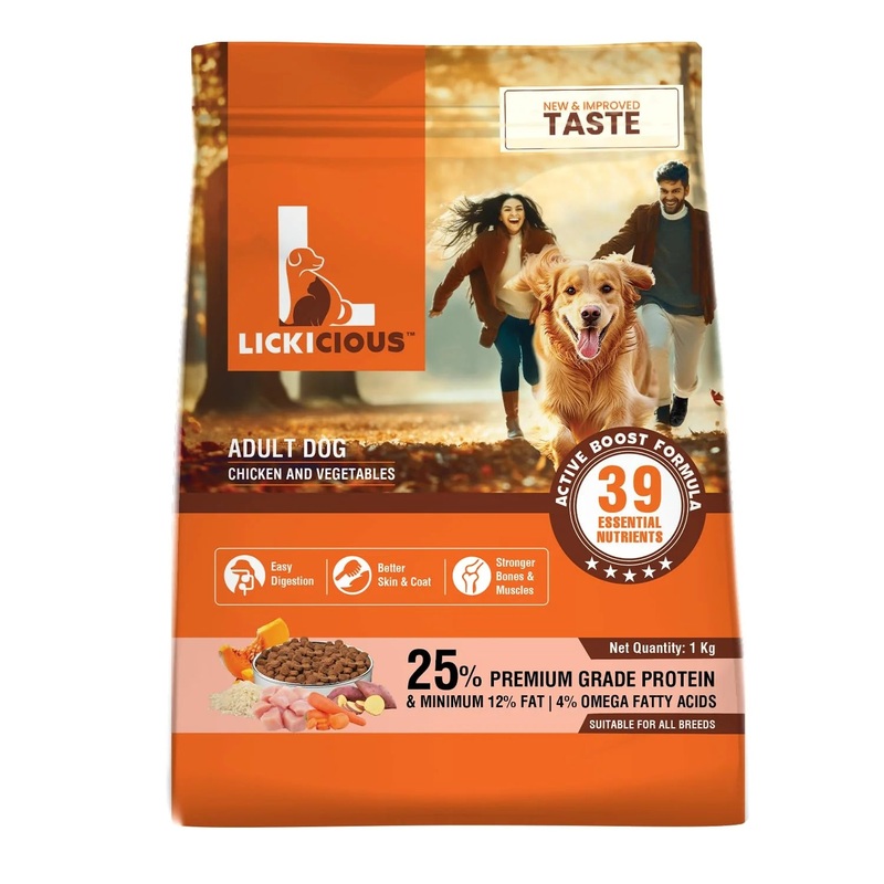 LICKICIOUS ADULT CHIC & VEG DRY FOOD