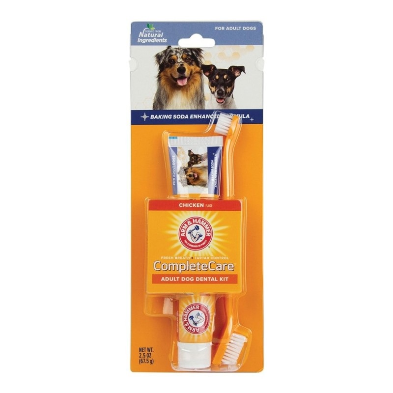 Arm & Hammer Complete Care Dental Kit for Dogs – Toothbrush, Finger Brush and Toothpaste 70ml