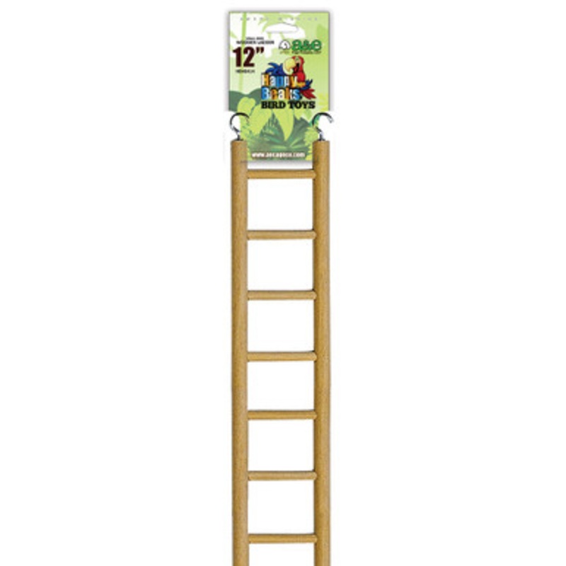 A&E Cages Happy Beaks Small Bird Wooden Hanging Ladder – 12