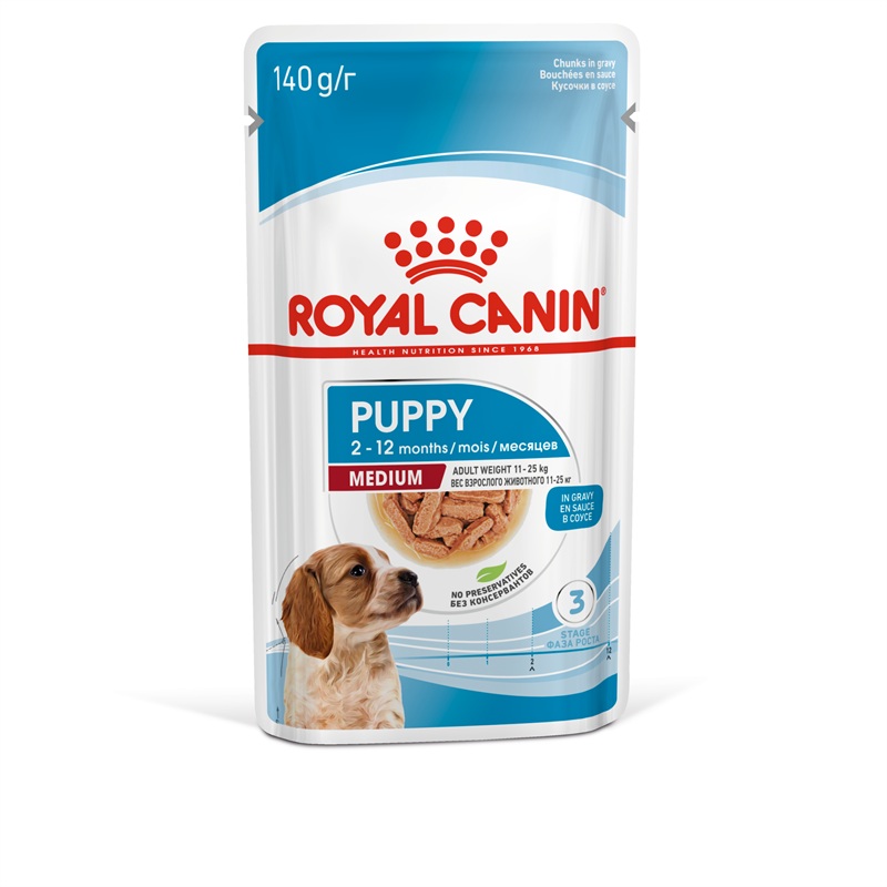 Royal Canin Dog Pouch Medium Puppy 10pk