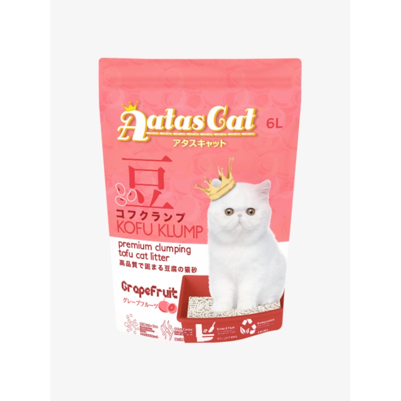 Aatas Cat Kofu Klump Tofu Cat Litter Grapefruit 6L
