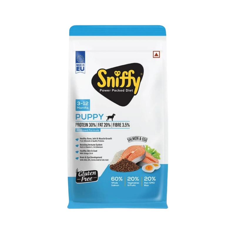 SNIFFY PUPPY SALMON & EGG DRY FOOD (S)