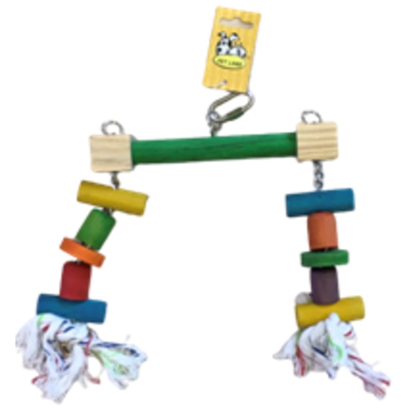 WOODEN BIRD TOY HANGER|20.5x23x3cm
