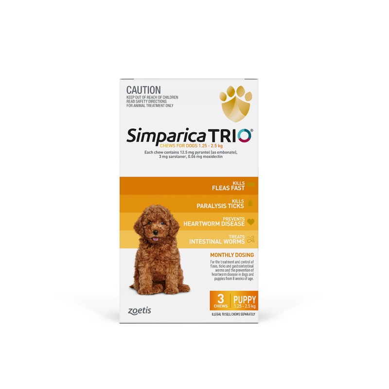 Simparica Trio Puppy 1.3-2.5kg