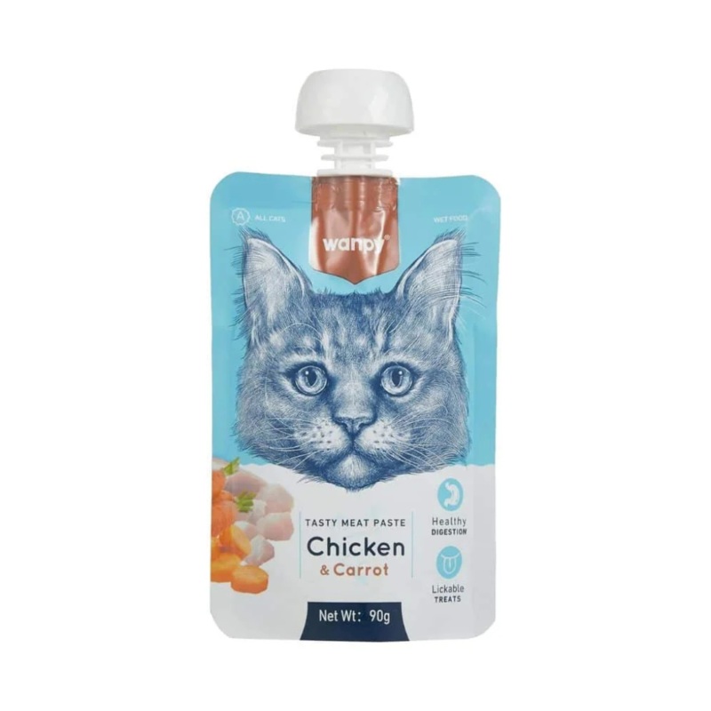 WANPY TASTY CAT CHIC & CARROT GRAVY