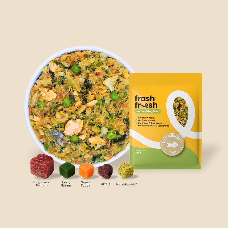 *FROZEN* Frashfresh Cooked Dog Food Low-Allergen Fish 150g
