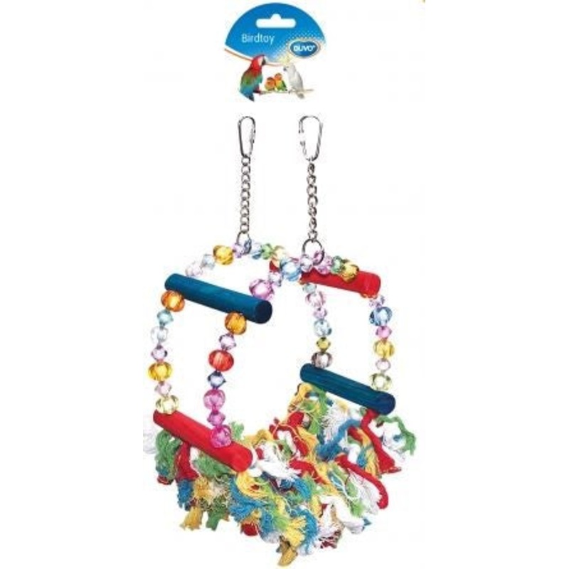 PARROT TOY CAGE SWING WITH BEADS HAMMOCK