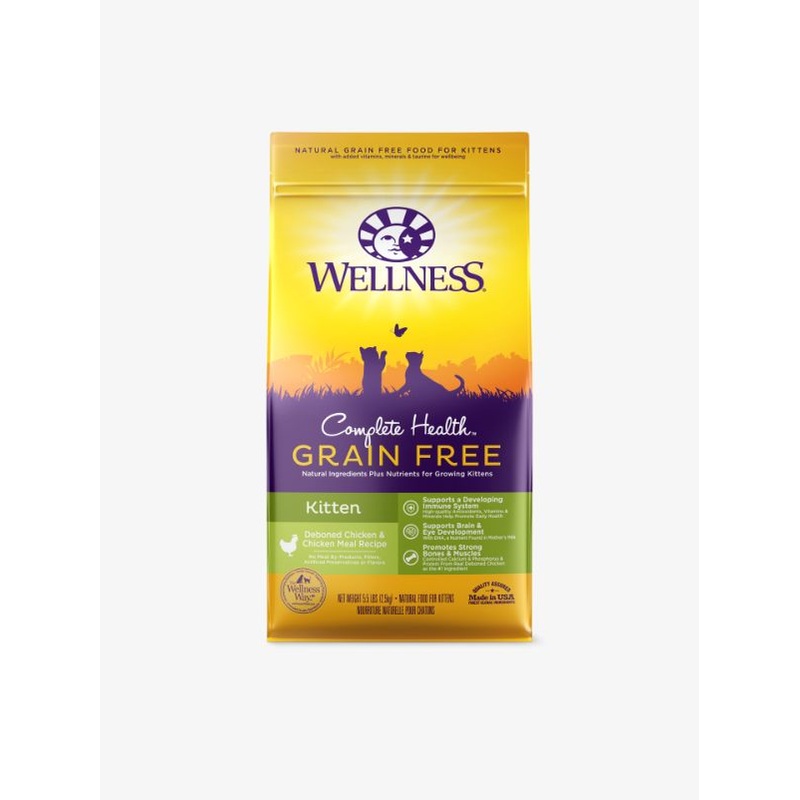 Wellness Complete Health Grain-Free Kitten Dry Cat Food [Weight : 5.5 lb]