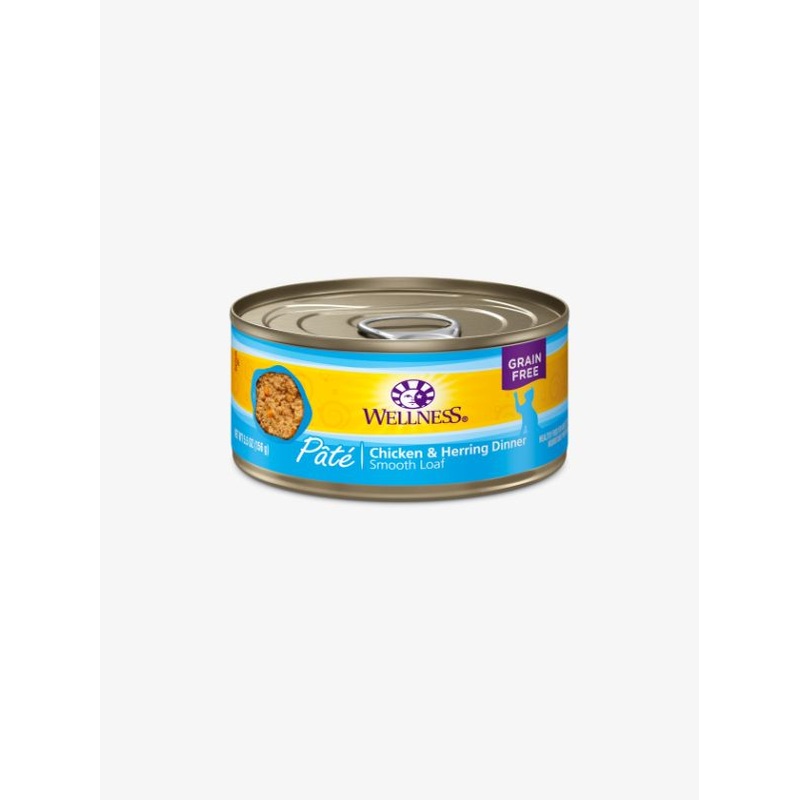 Wellness Complete Health Pate Chicken & Herring Wet Cat Food [Weight : 5.5 oz]