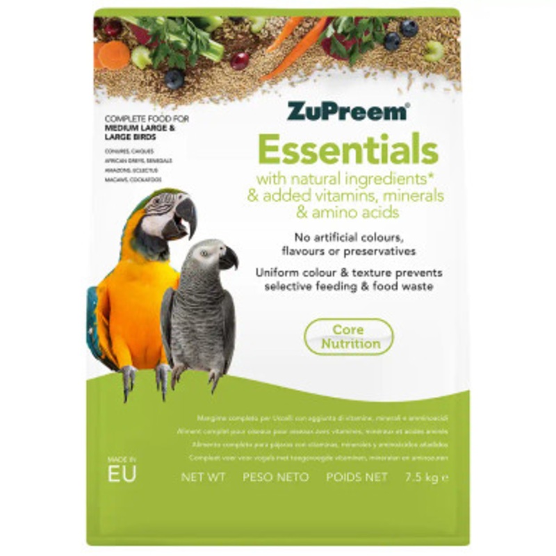 ZuPreem Essentials Natural Complete Parrot Food 7.5kg