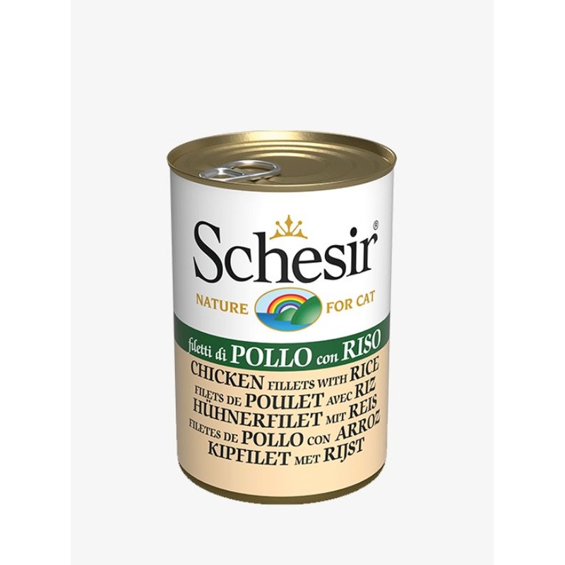 Schesir Chicken Fillet with Rice Jelly Cat Canned Food 140g