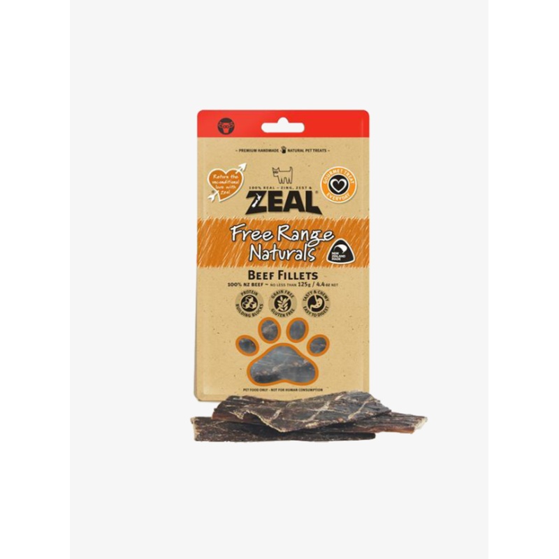 Zeal Free Range Naturals for Dogs Beef Fillets (125g)