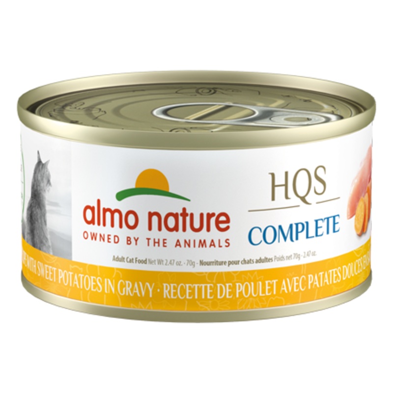 Almo Nature HQS Complete Chicken Recipe with Sweet Potatoes in gravy Wet Cat Food (2.47 oz)