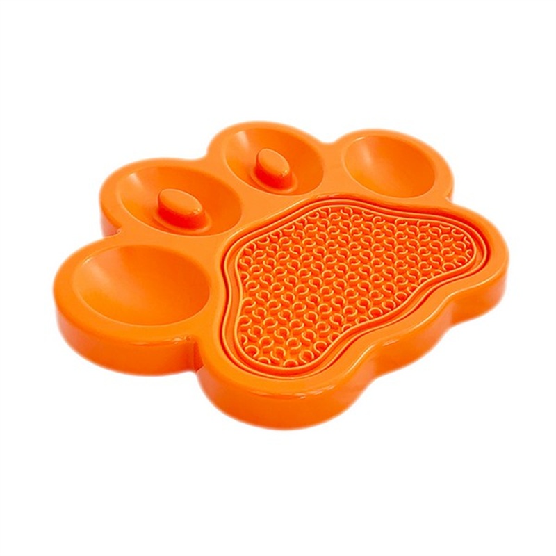 PAW 2-in-1 Slow Feeder and Lick Pad Orange