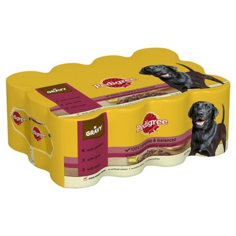 PEDIGREE Dog Tins Mixed Selection in Gravy 12x400g
