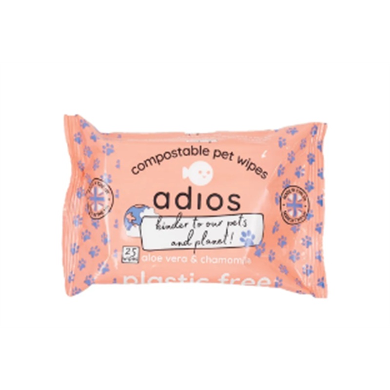 Adios 0624 Compostable Pet Wipes 25