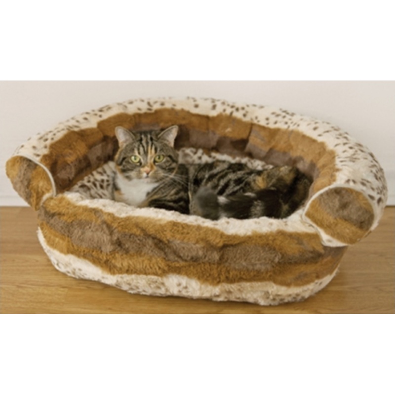 SMALL BED BROWN HYENA PRINT