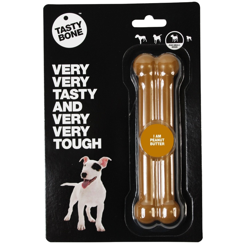 TastyBone Dog Toy Nylon Peanut Butter Bone for Small Dogs ^._.^