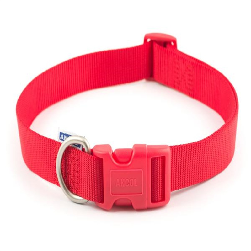 Ancol Nylon Adjustable Collar Red 45-70cm