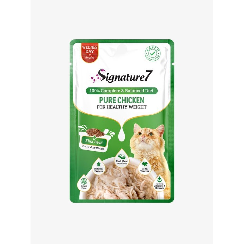 Signature7 Cat Wet Pouch  Chicken in Gravy for Healthy Weight (Wed) 50g
