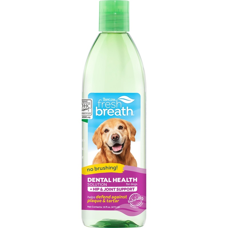 Tropiclean Fresh Breath Plus Hip and Joint Care Oral Care Additive 473ml