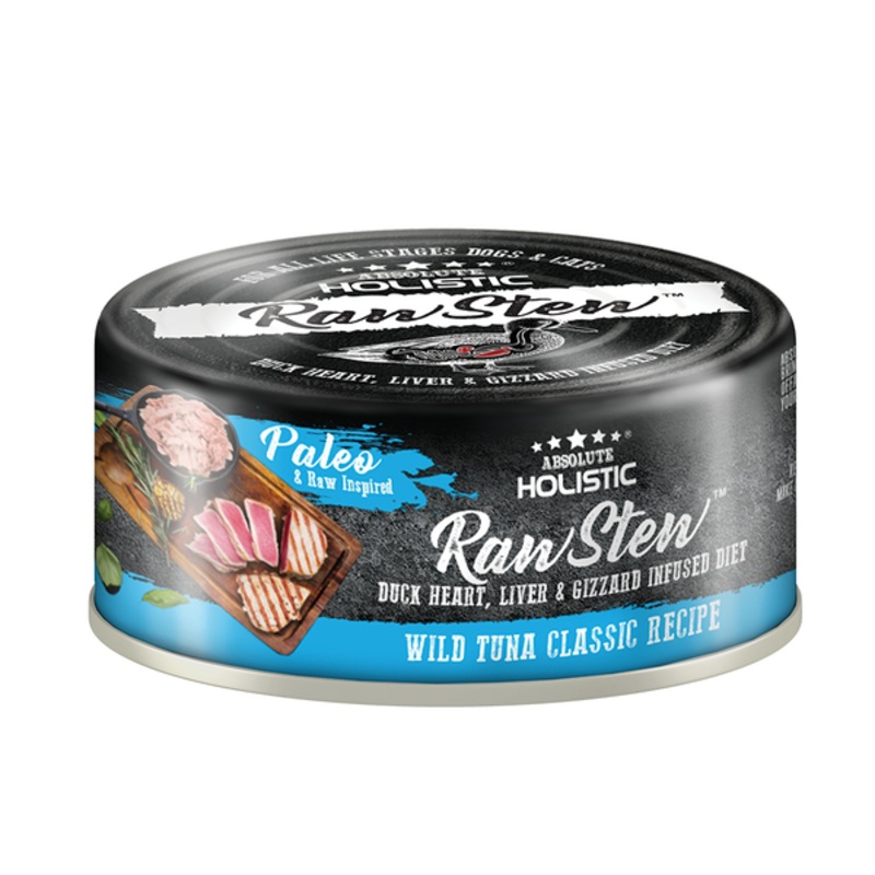 Absolute Holistic Dog & Cat Raw Stew Duck Organs – Wild Tuna Classic 80g