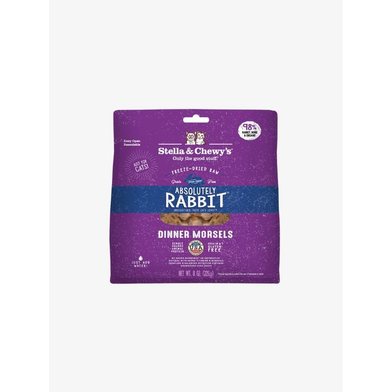 Stella & Chewys Freeze Dried Raw Dinner Morsels  Absolutely Rabbit 8oz