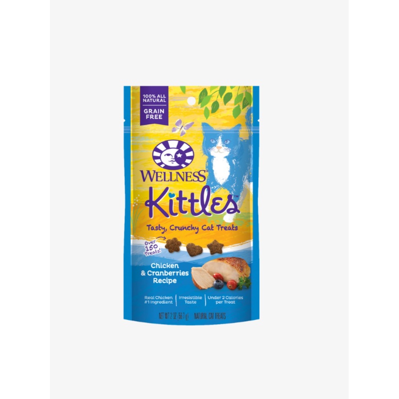 Wellness Kittles Chicken & Cranberries Cat Treats [Weight : 2 oz]