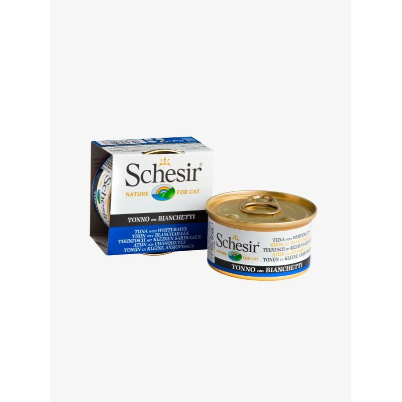 Schesir Tuna with Whitebaits Jelly Cat Canned Food 85g