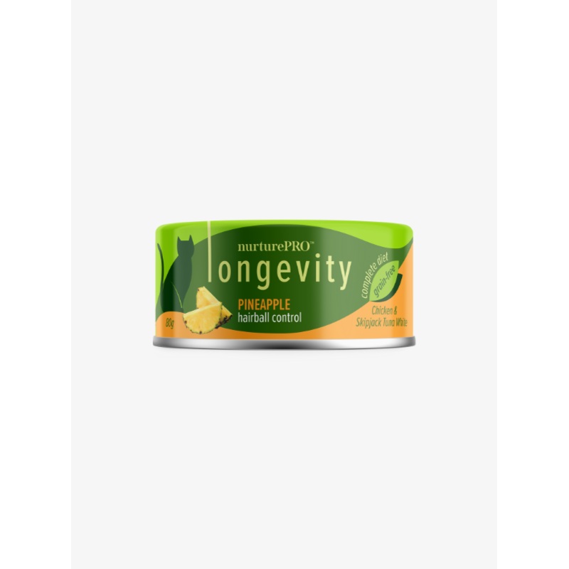 NurturePRO Longevity Chicken & Skipjack Tuna Wet Cat Food (80g x 24) (Pineapple)