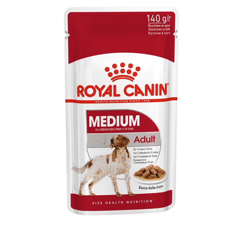 Royal Canin Dog Pouch Medium Adult 10pk