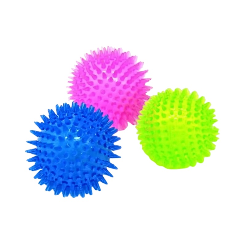 CANINE CREW SQUEAKY SPIKE BALL TOY
