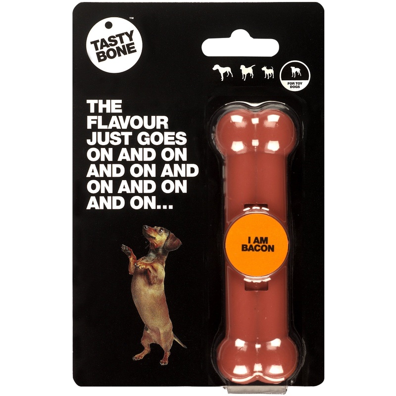 TastyBone Dog Toy Nylon Bacon Bone for Toy Breeds ^._.^