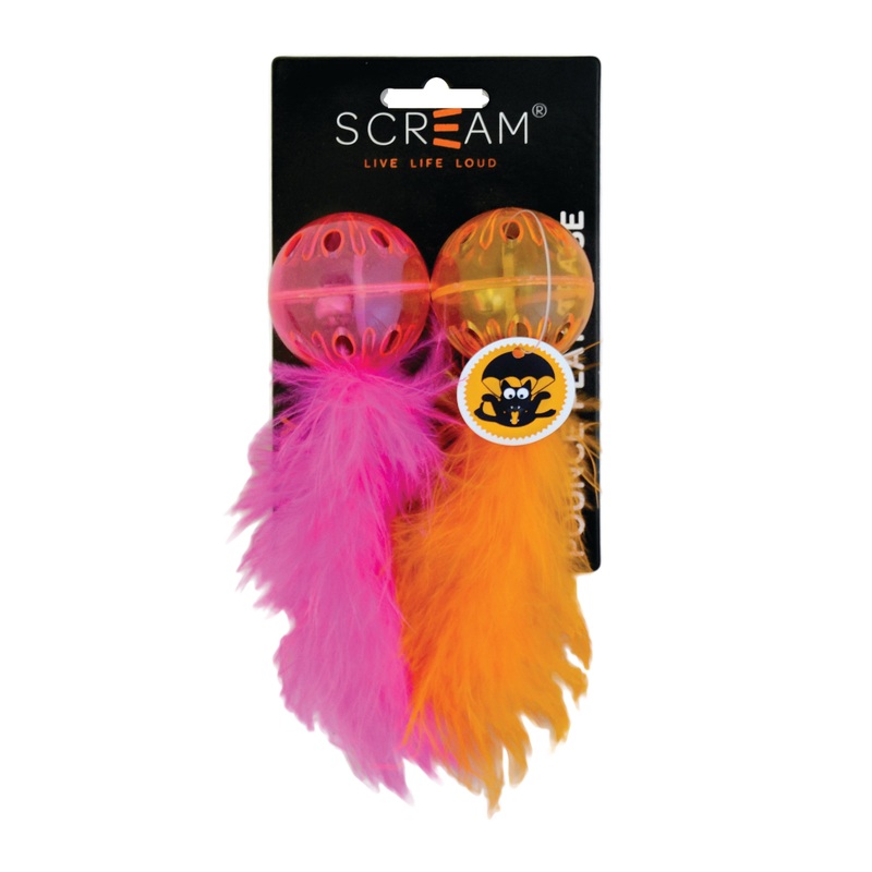Lattice Ball With Feather 2 Pack
