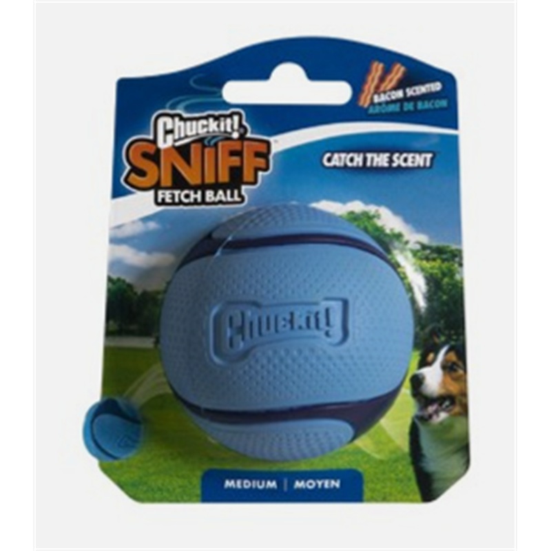 Chuckit Sniff Fetch Ball Bacon Medium
