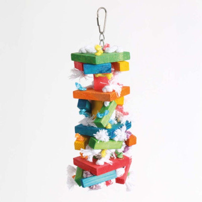 Knots n Block Parrot Toy – Medium